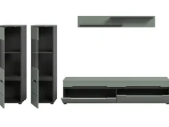Inn.Furn Wohnwand in Salbei und Grau 272 cm Cooper* Schweberegale