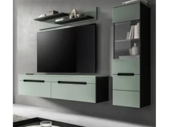 Inn.Furn Wohnwand in Salbei und Grau 221 cm Cooper* Schweberegale