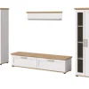 Inn.Furn Wohnwand in Weiß Lärche Landhaus 4-teilig 316 cm Mirano* Wohnwände|Vitrinen