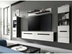 Inn.Furn Wohnwand in Weiß und Grau 272 cm Cooper