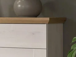 Inn.Furn Wohnwand 3-teilig in Weiß Lärche Landhaus 260 cm Mirano