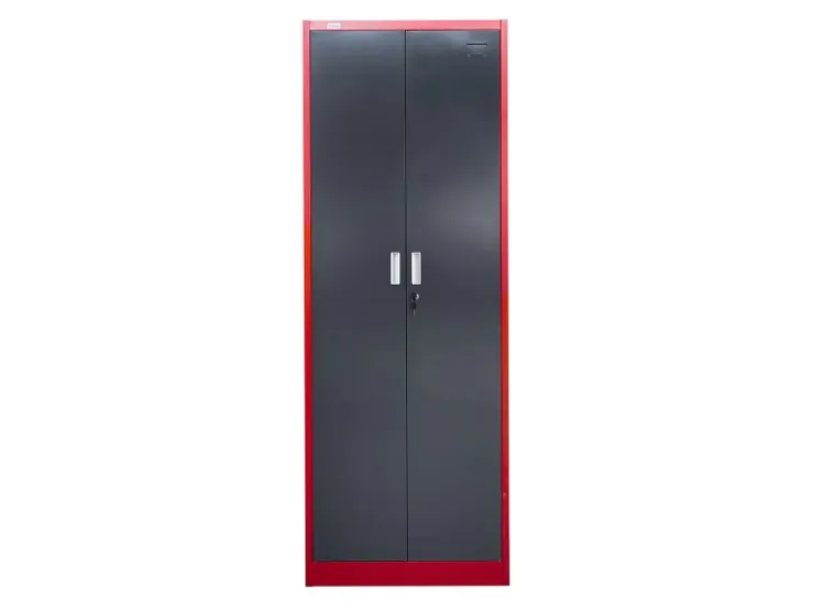 Jet-Line Kleinteileschrank Kirow in Anthrazit-Rot 67 cm Breit Inclusive 52 Stapelboxen* Büroregale