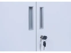 Jet-Line Stahlschrank Kiew in Anthrazit-Weiß 90 x 40 x 90 cm mit Abschließbaren Türen* Büroregale