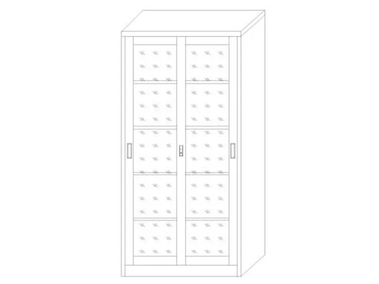 Jet-Line Stahlschrank St Petersburg in Anthrazit-Rot 90 x 40 x 185 cm Abschließbare Türen/Glasfront