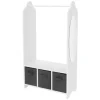 Joyz Kinder Kleiderständer mit Ablage Fächer Spiegel Weltraum 63x30x115 cm Weiß* Garderoben