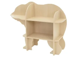 Joyz Kinderregal Bär 2 Ebenen Natur 110x 32x83 cm Holz Regal mit Offenen Regalen* Holzregale