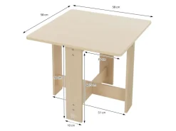 Joyz Kindersitzgruppe 5 Teilig 1 Tisch und 4 Hockern Kindertischgruppe Holz* Hocker