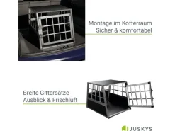 Juskys Alu Hundetransportbox M* Hundebedarf