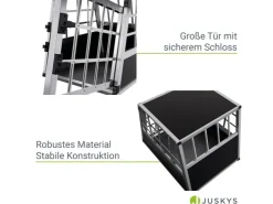 Juskys Alu Hundetransportbox M* Hundebedarf