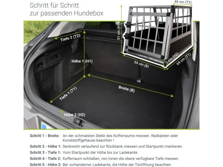 Juskys Alu Hundetransportbox M* Hundebedarf