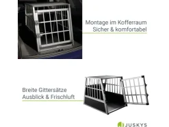 Juskys Alu Hundetransportbox L* Hundebedarf