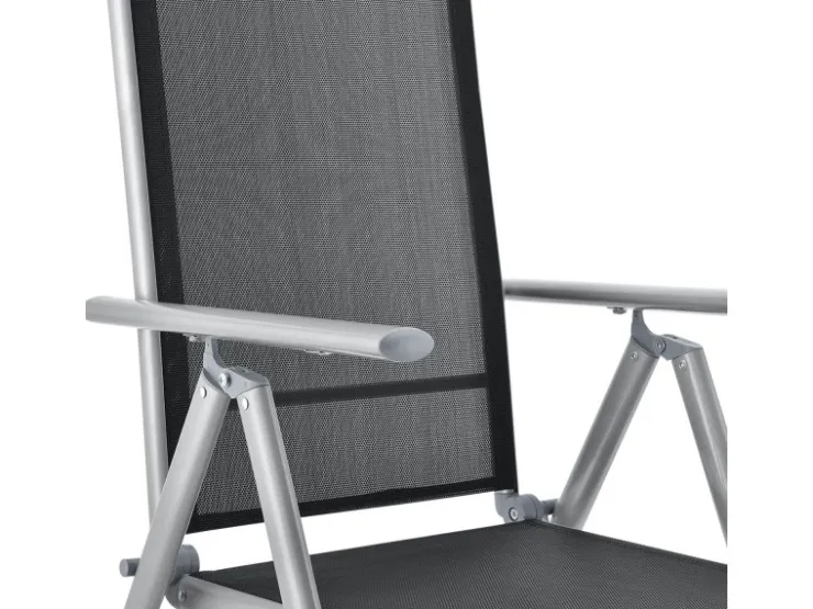 Juskys Aluminium Gartengarnitur Milano 9 Teilig mit Tisch und 8 Stühlen