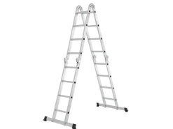 Juskys Aluminium Multifunktionsleiter 4,7m Tragfähigkeit bis 150 kg