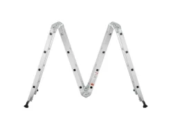 Juskys Aluminium Multifunktionsleiter 4,7m Tragfähigkeit bis 150 kg