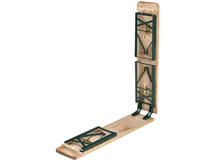 Juskys Bierzeltgarnitur Passau 3 teilig klappbar mit lackiertem Tannenholz 220 cm* Klarlacke