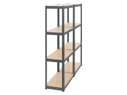 Juskys 2er Set Lagerregal Easy 160 x 80 x 40 cm* Metallregale|Kellerregale