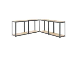 Juskys 2er Set Lagerregal Easy 160 x 80 x 40 cm* Metallregale|Kellerregale