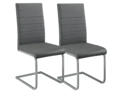 Juskys Freischwinger Stuhl Vegas 2er Set aus Kunstleder* Stühle
