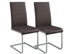 Juskys Freischwinger Stuhl Vegas 2er Set aus Kunstleder* Stühle