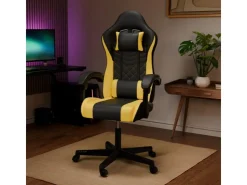 Juskys Gamingstuhl HyperSeat Schwarz/Gelb* Stühle