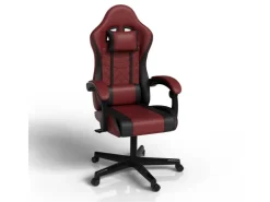 Juskys Gamingstuhl HyperSeat Bordeaux/Schwarz* Kissen