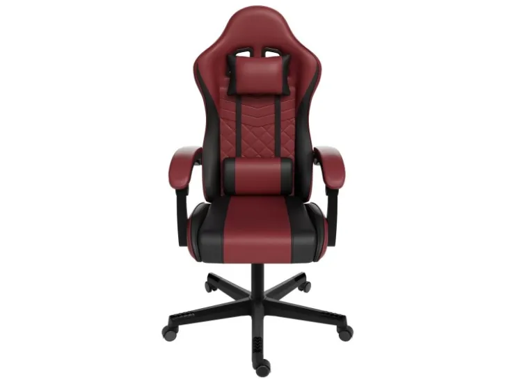 Juskys Gamingstuhl HyperSeat Bordeaux/Schwarz* Kissen