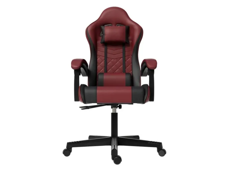 Juskys Gamingstuhl HyperSeat Bordeaux/Schwarz* Kissen