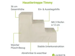 Juskys Haustiertreppe Timmy mit 3 Stufen