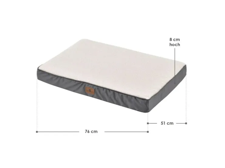 Juskys Hundebett Milow Orthopädisch Wendbar 76x51 cm