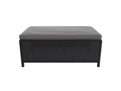 Juskys 2in1 Polyrattan Relax Gartenmöbel Set Jamaika Schwarz Grau* Sofas