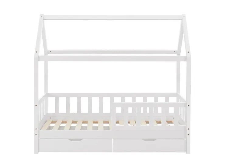 Juskys Kinderbett Marli 80 x 160 cm mit Bettkasten und Matratze