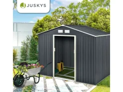 Juskys Metall Geräteschuppen Gerätehaus XL mit Satteldach in* Aufbewahrung