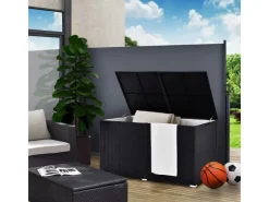 Juskys Polyrattan Gartenmöbel Auflagenbox Ikaria mit Innenplane in
