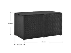 Juskys Polyrattan Gartenmöbel Auflagenbox Ikaria mit Innenplane in