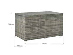 Juskys Polyrattan Gartenmöbel Auflagenbox Ikaria mit Innenplane in* Aufbewahrung|Kissen