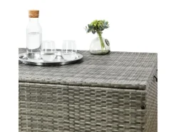 Juskys Polyrattan Gartenmöbel Auflagenbox Ikaria mit Innenplane in* Aufbewahrung|Kissen