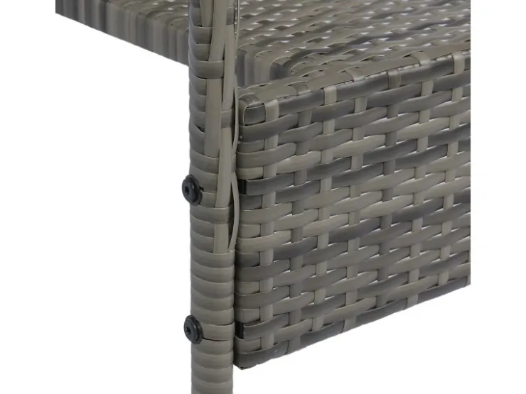 Juskys Polyrattan Gartenstühle Yoro 6er Set Stapelbar mit Armlehnen Grau Meliert* Stühle