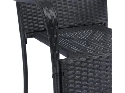 Juskys Polyrattan Gartenstühle Yoro 4er Set Stapelbar mit Armlehnen* Stühle