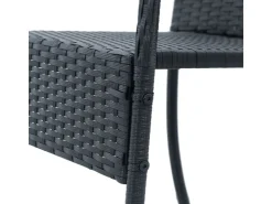 Juskys Polyrattan Gartenstühle Yoro 4er Set Stapelbar mit Armlehnen* Stühle