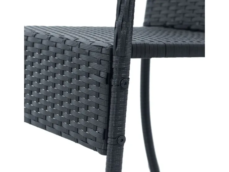 Juskys Polyrattan Gartenstühle Yoro 4er Set Stapelbar mit Armlehnen* Stühle