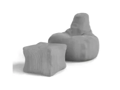 Juskys Sitzsack Chillex mit Hocker L in Stoff Cord* Sitzsäcke