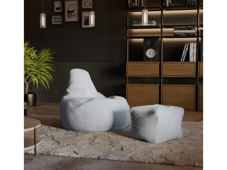 Juskys Sitzsack Chillex mit Hocker L in Stoff Cord* Sitzsäcke