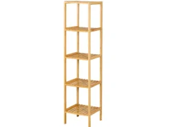 Karat Bambus Standregal Lowa Platzsparendes Holzregal Mit 5 Etagen* Bücherregale