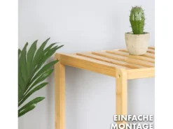 Karat Bambus Standregal Lowa Platzsparendes Holzregal Mit 5 Etagen* Bücherregale