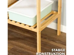Karat Bambus Standregal Lowa Platzsparendes Holzregal Mit 5 Etagen* Bücherregale