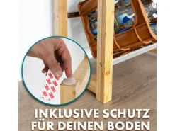 Karat Bambus-Flaschenkastenständer Flash - Robustes Lagerregal für Büro, Küche, Garage oder Flur - 112 x 106 x 32 cm* Flaschenregale