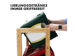 Karat Bambus-Flaschenkastenständer Flash - Robustes Lagerregal für Büro, Küche, Garage oder Flur - 112 x 106 x 32 cm* Flaschenregale