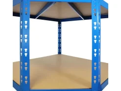 Karat Eckregal - Hohe Traglast - Individuell Einsetzbar - Blau 180 x 90 x 42 x 60 cm* Eckregale