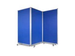 Karat Filz Stellwand Dreiteilige Trennwand mit Rollen Doppelseitig 180 x 180 cm* Pinnwände