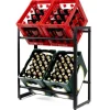 Karat Flaschenkastenständer Kenji - Robustes Lagerregal für Büro, Küche, Garage oder Flur - Schwarz - 70 x 32 x 79 cm* Regale Schwarz|Flaschenregale